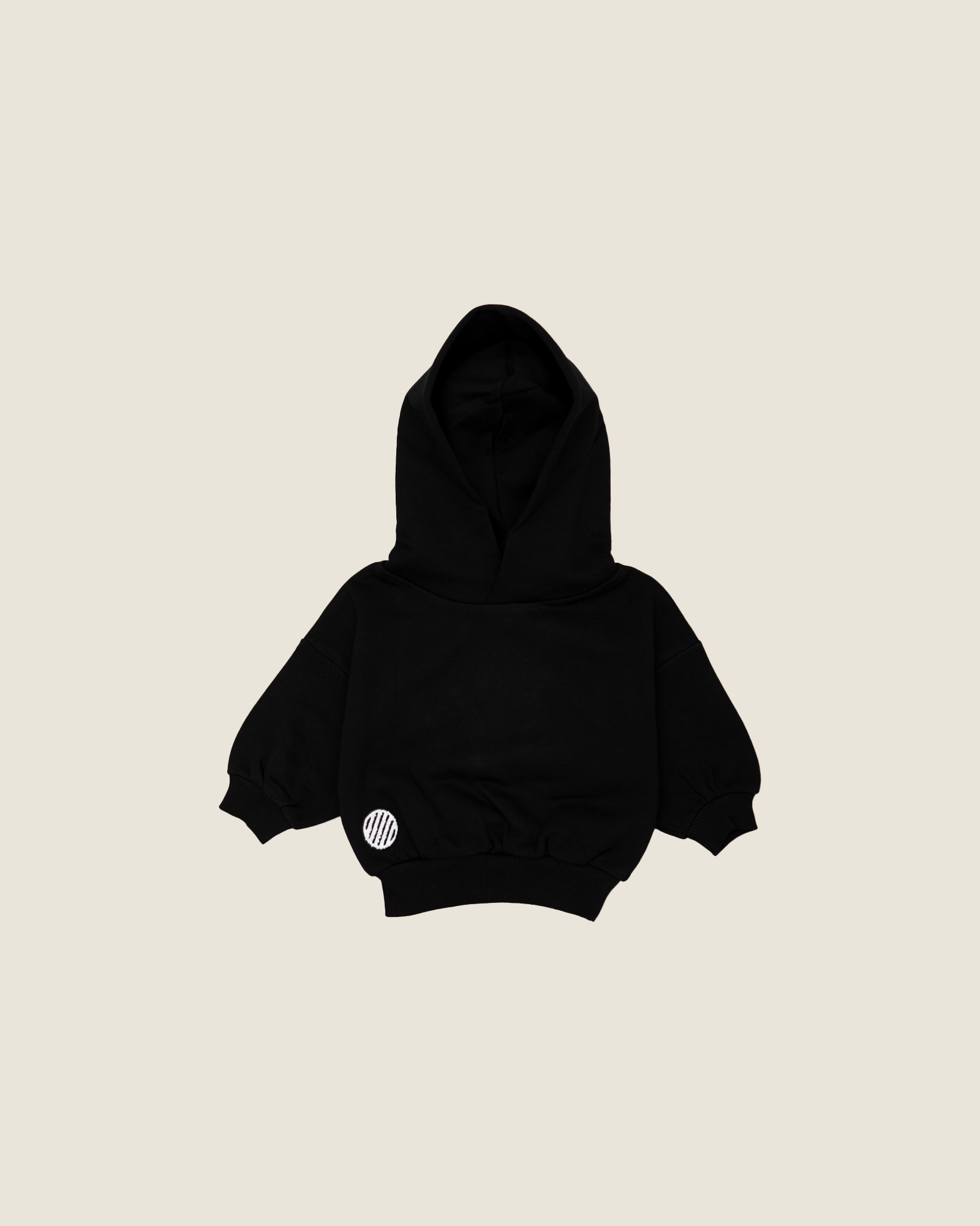 baby chunky hoodie - black