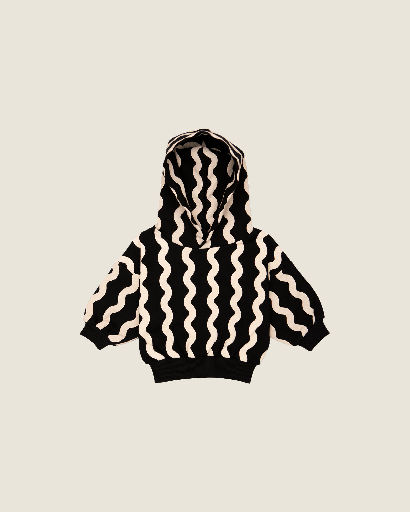 baby chunky hoodie - wavy stripes