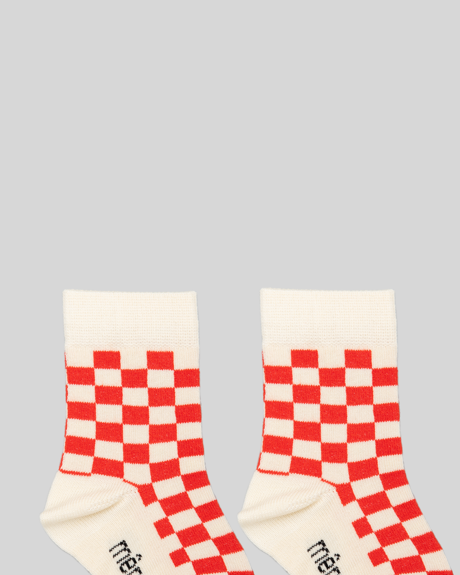baby socks - red checkers