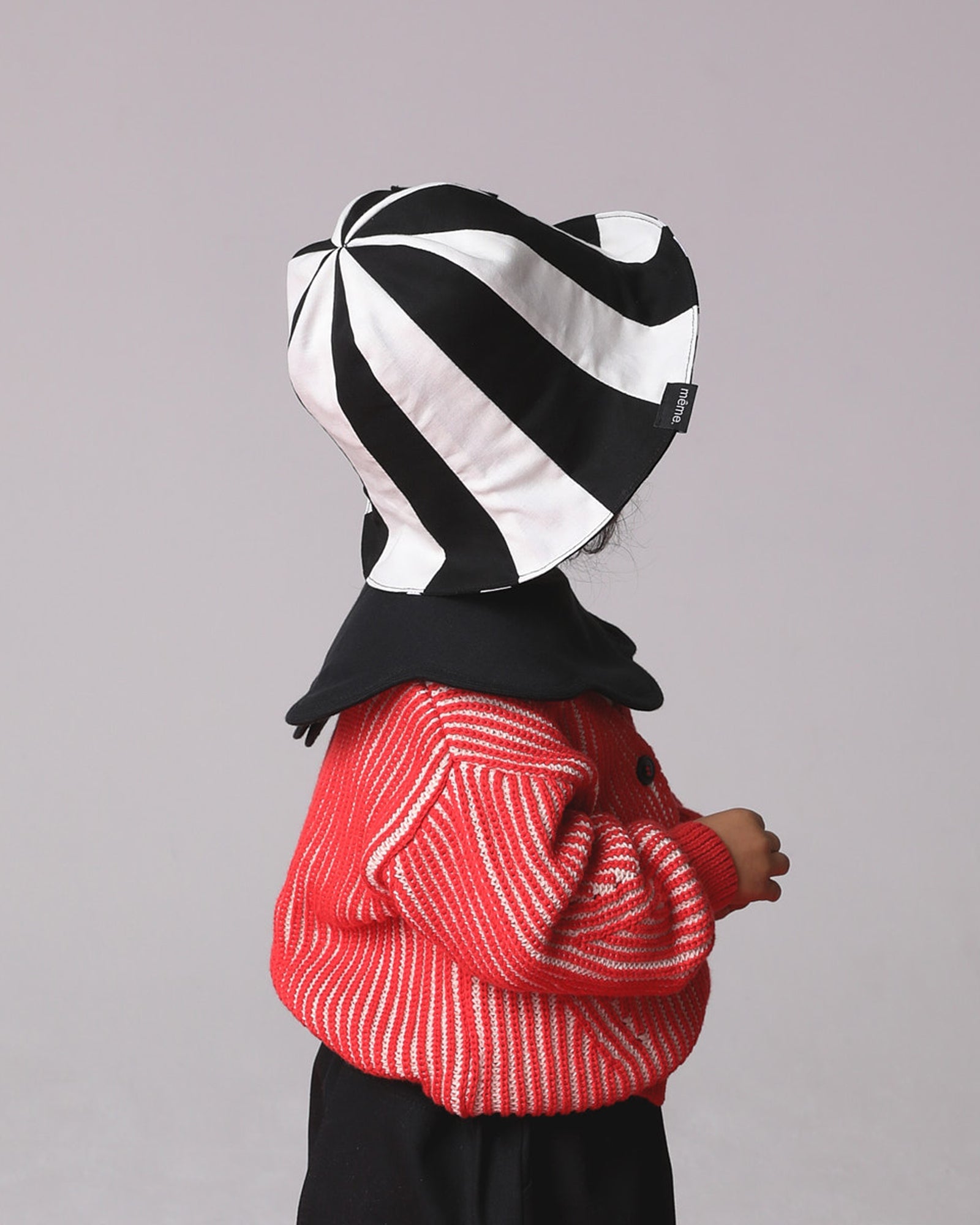 reversible tulip hat - stripe dots