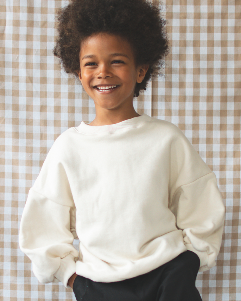 8Y - Boatneck Sweatshirt in Creme