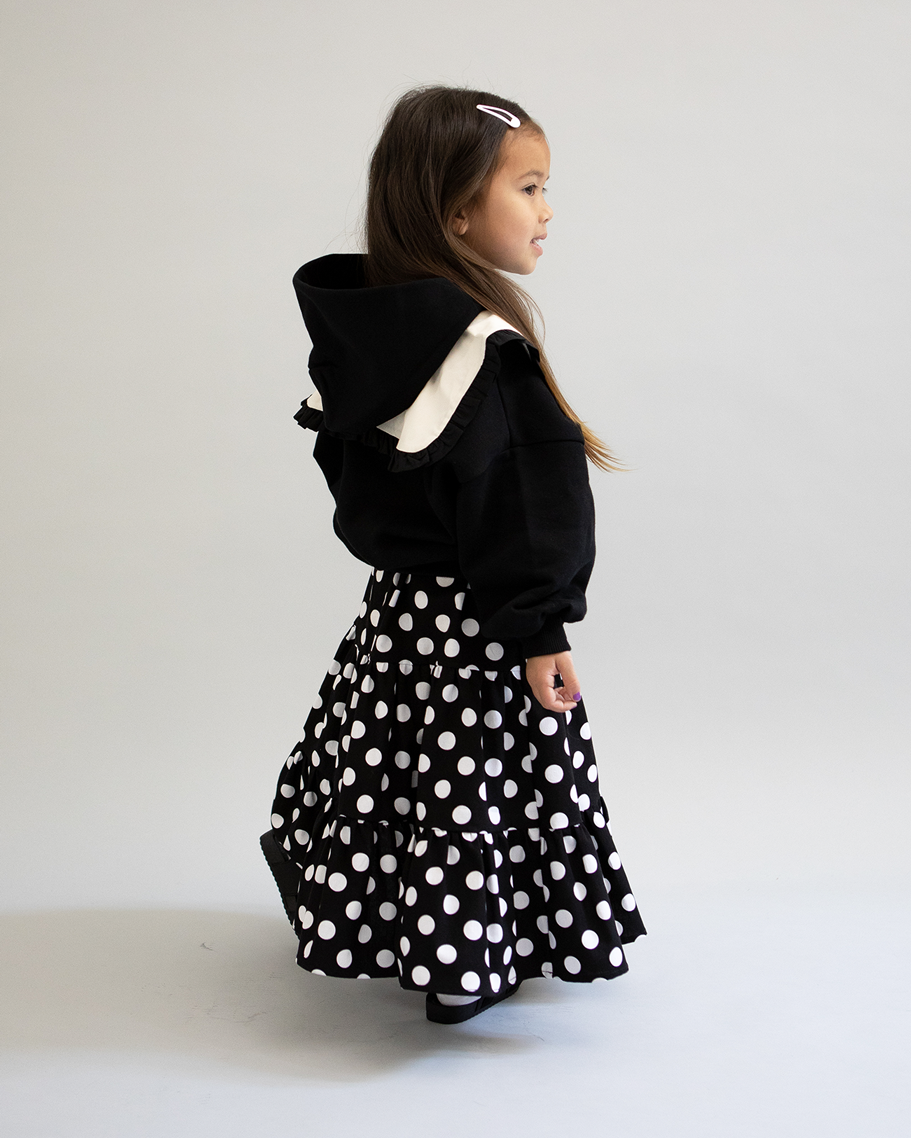micah tiered skirt - polka dot