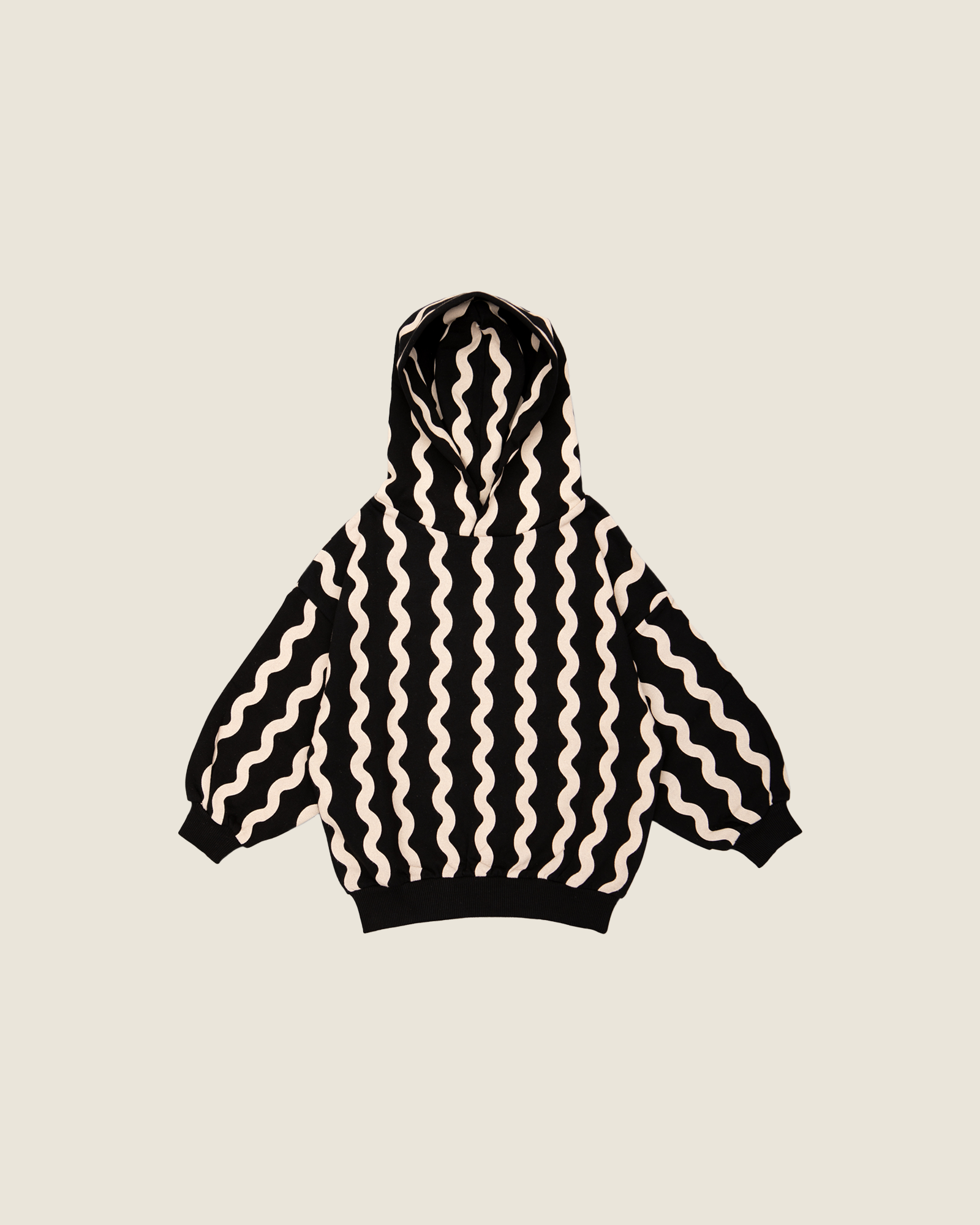 chunky hoodie - wavy stripes
