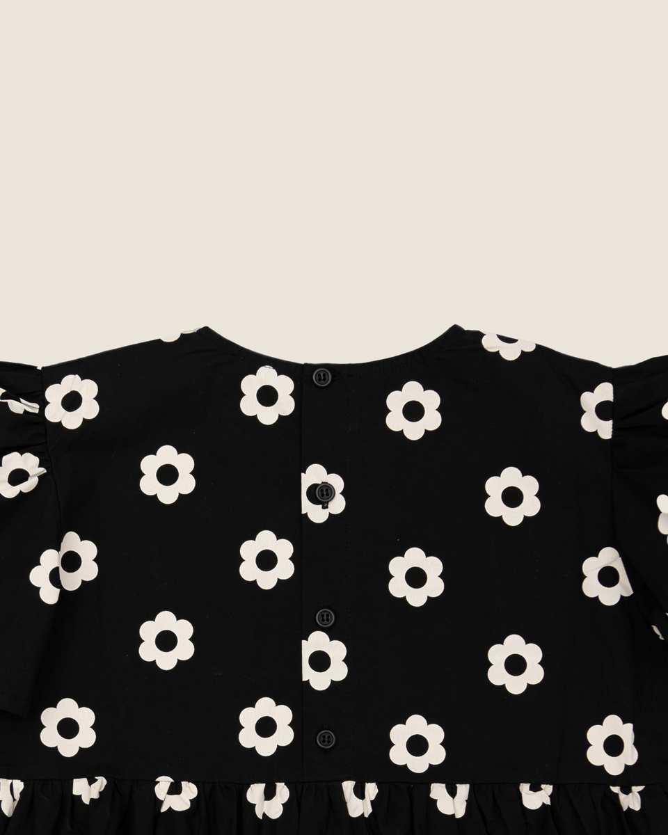 max asymmetrical dress - daisy dots