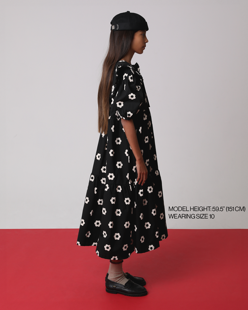 max asymmetrical dress - daisy dots