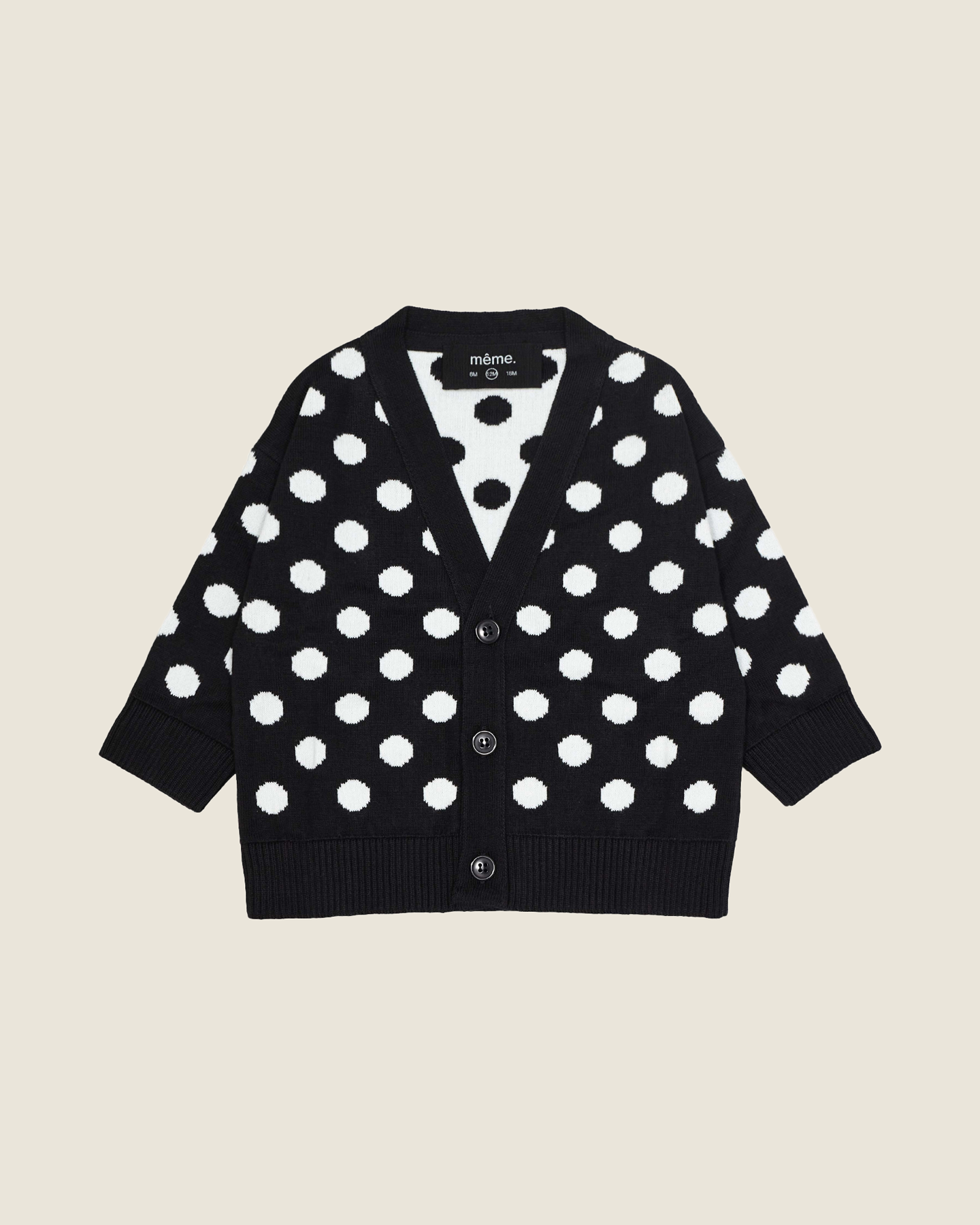 baby knit cardigan - dots