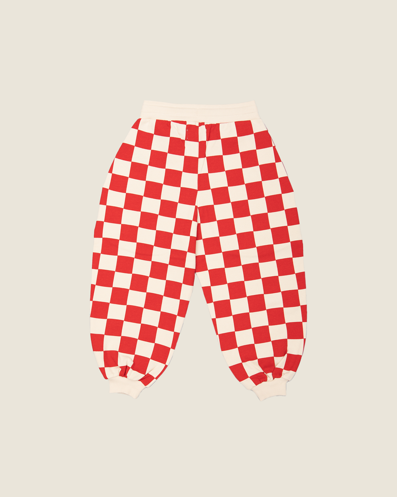 enfants - pantalon de salon épais - damier rouge