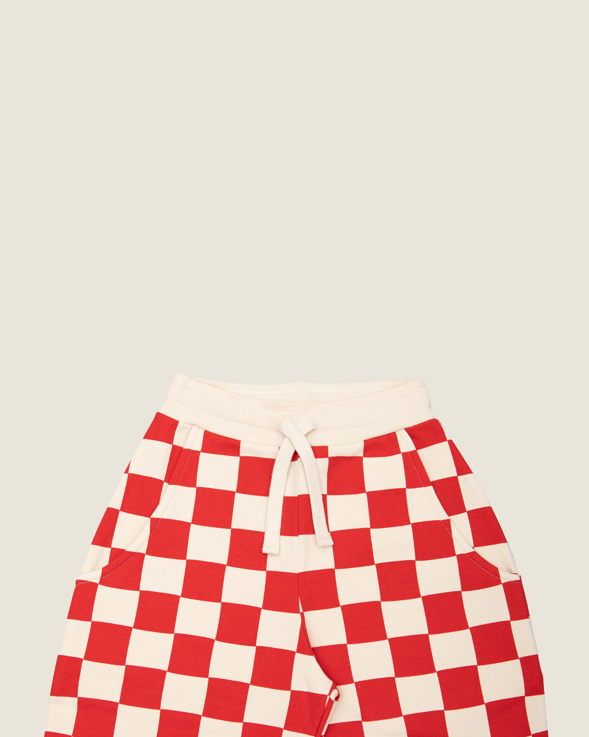 enfants - pantalon de salon épais - damier rouge