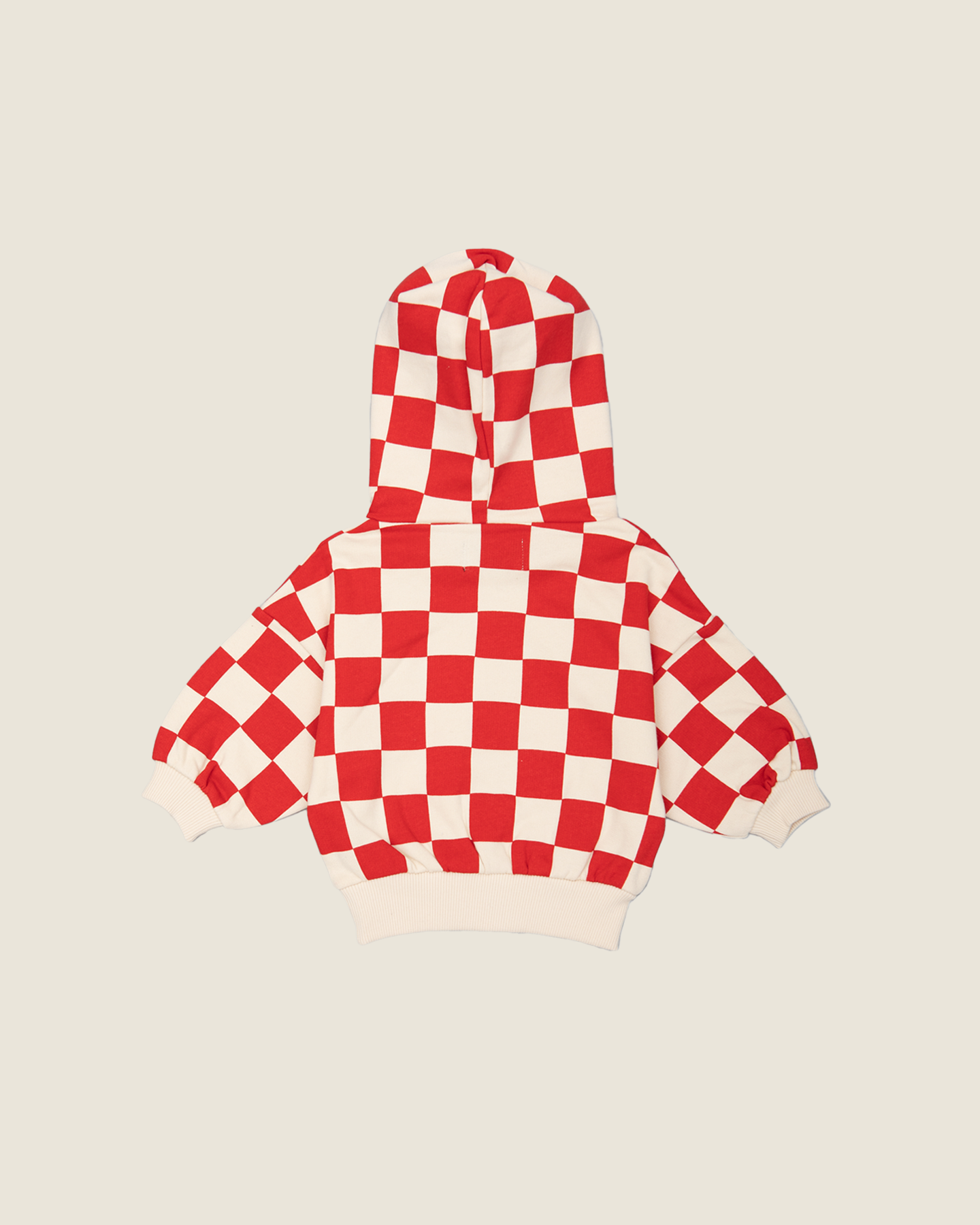 baby - chunky hoodie - red checkers